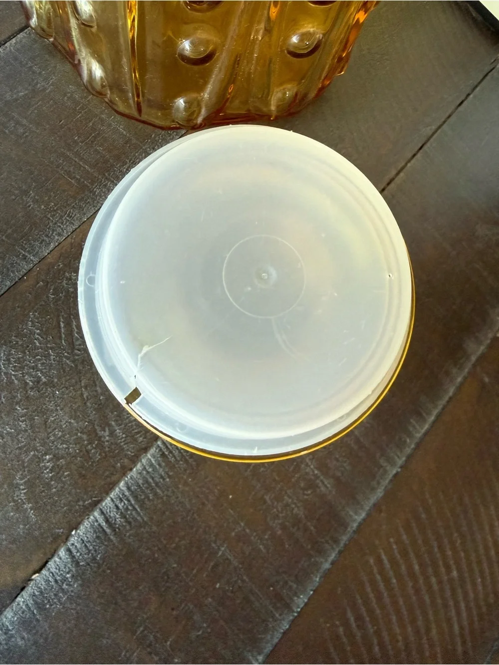 Vintage Amber Glass Jar, Amber Decorative Canister with Lid, cookie jar